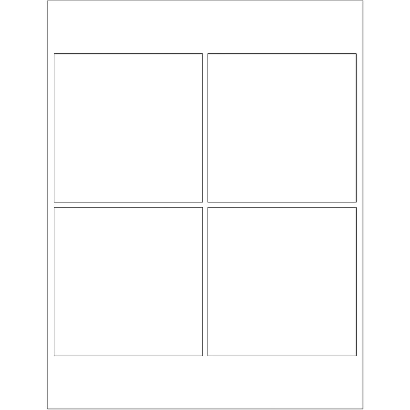 Tape Logic Rectangular Laser Labels, 4" x 4", White, 400/Case (LL128) image 1