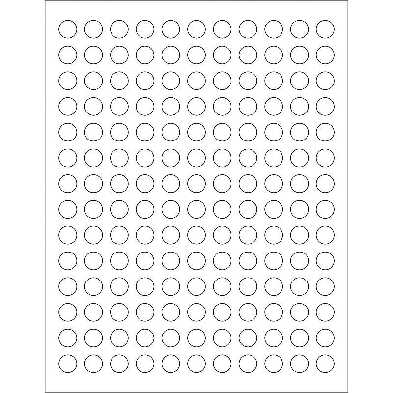 Tape Logic® Circle Laser Labels, 1/2", White, 15400/Case (LL140) image 1