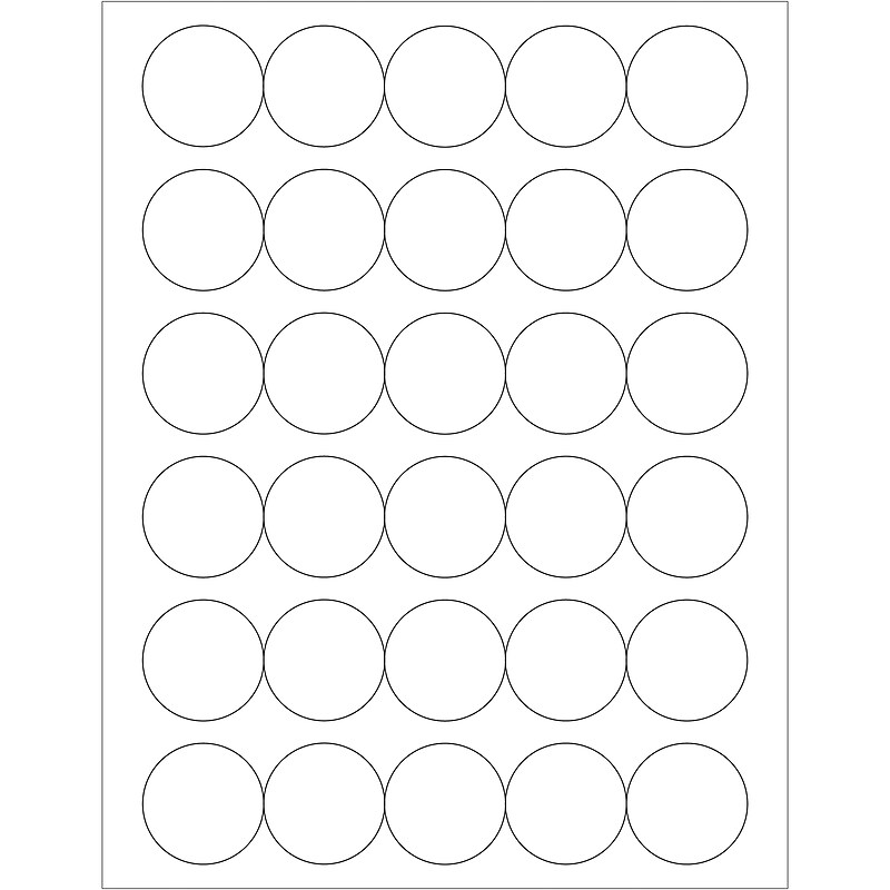 Tape Logic® Circle Laser Labels, 1 1/2", White, 3000/Case (LL143) image 1