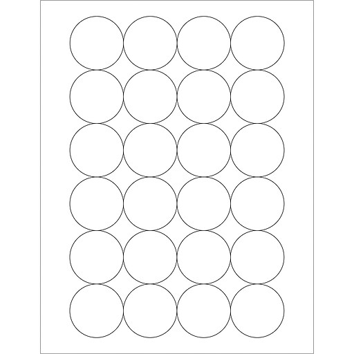 Tape Logic® Circle Laser Labels, 1 2/3", White, 2400/Case (LL149) Staples