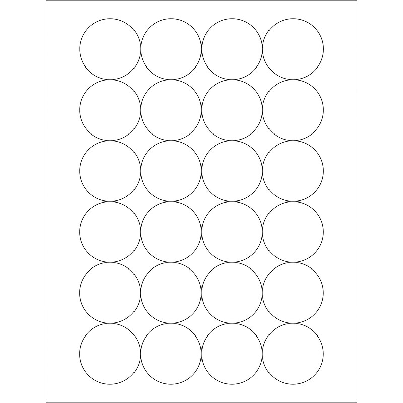Tape Logic® Circle Laser Labels, 1 2/3", White, 2400/Case (LL149) image 1