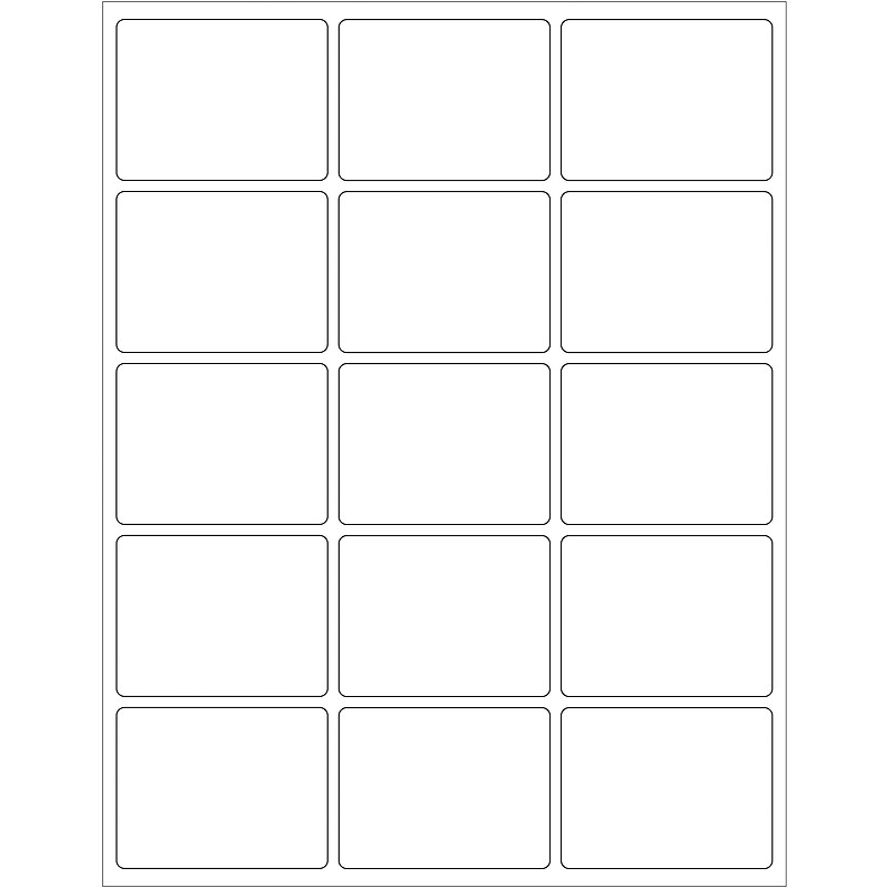Tape Logic® Rectangular Laser Labels, 2 5/8" x 2", White, 1500/Case (LL164) image 1