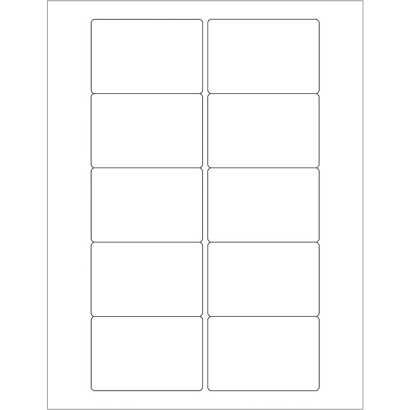 Tape Logic® Rectangular Laser Labels, 3" x 2", White, 1000/Case (LL165) image 1