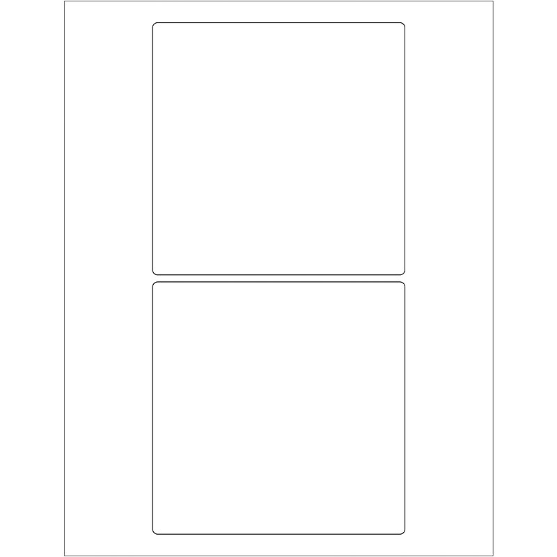 Tape Logic® Rectangular Laser Labels, 5" x 5", White, 200/Case (LL168) image 1