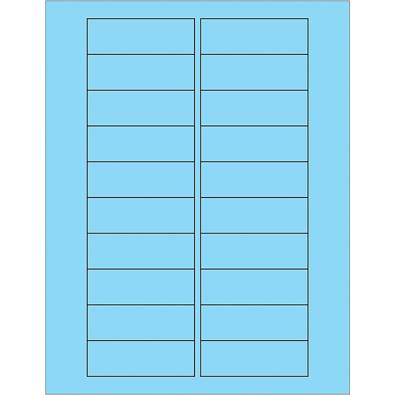 Tape Logic Rectangle Laser Labels, 3" x 1", Pastel Blue, 2000/Case (LL174BE) image 1