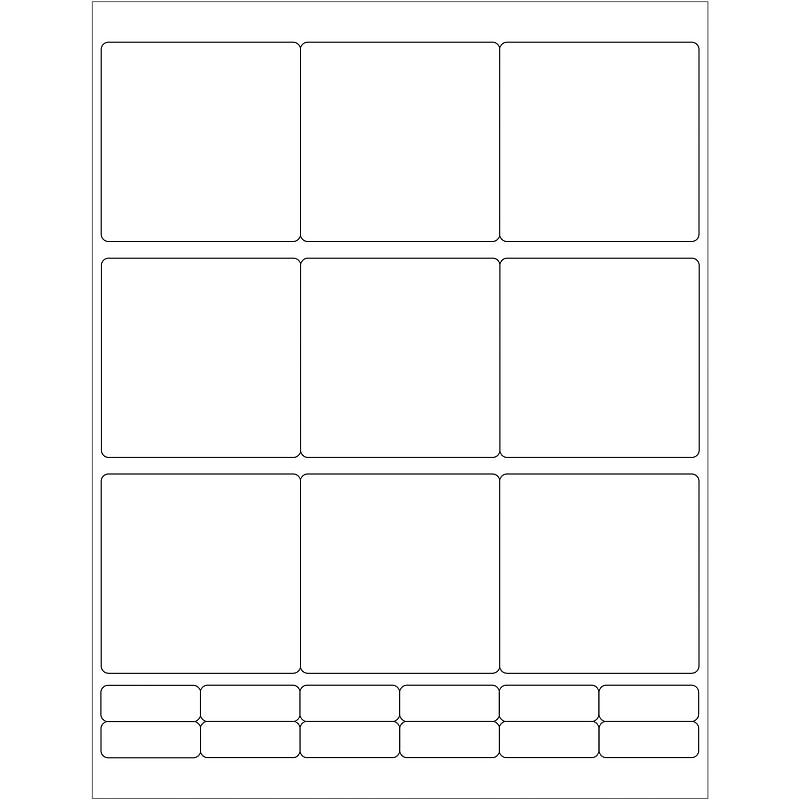 Tape Logic Rectangular Laser Labels, 2 3/4" x 2 3/4", Glossy White, 900/Case (LL201) image 1