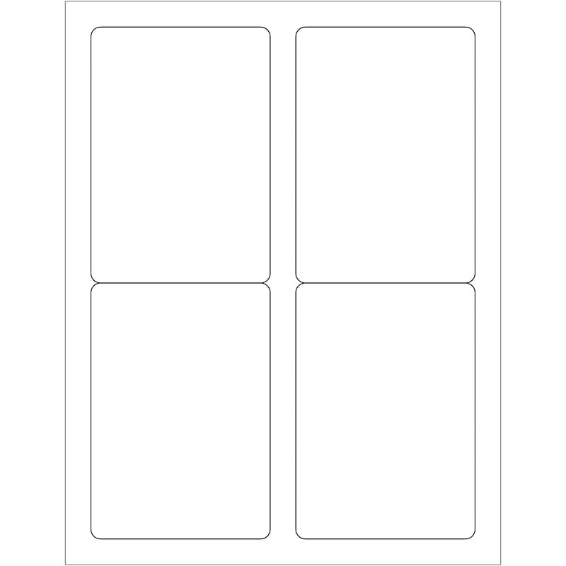 Tape Logic Rectangular Laser Labels, 3 1/2" x 5", Glossy White, 400/Case (LL209) image 1