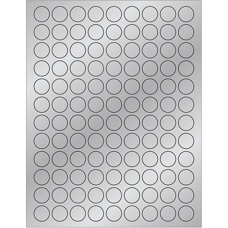 Tape Logic Foil Circle Laser Labels, 3/4", Silver, 10800/Case (LL215SR) image 1