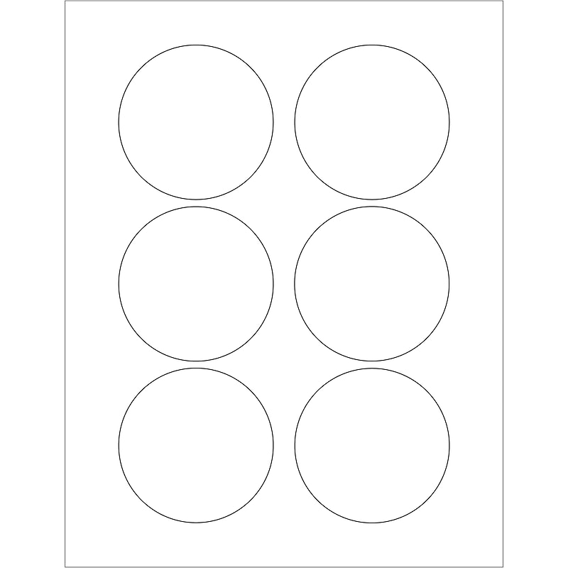 Tape Logic Glossy White Circle Laser Labels, 3", Glossy White, 600/Case (LL304) image 1