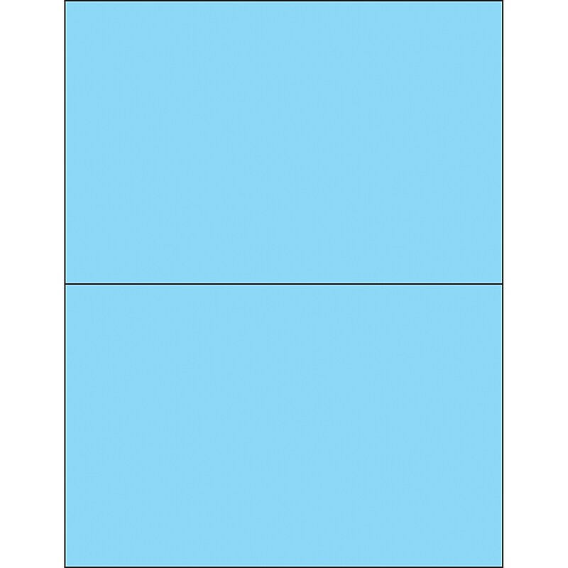 Tape Logic® Removable Rectangle Laser Labels, 8 1/2" x 5 1/2", Pastel Blue, 200/Case (LL415BE) image 1