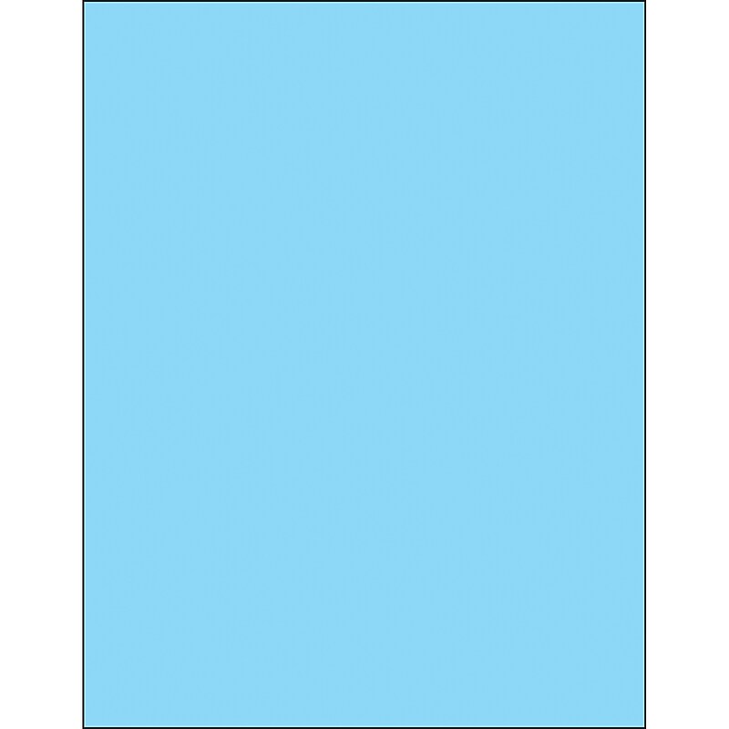 Tape Logic® Removable Rectangle Laser Labels, 8 1/2" x 11", Pastel Blue, 100/Case (LL420BE) image 1