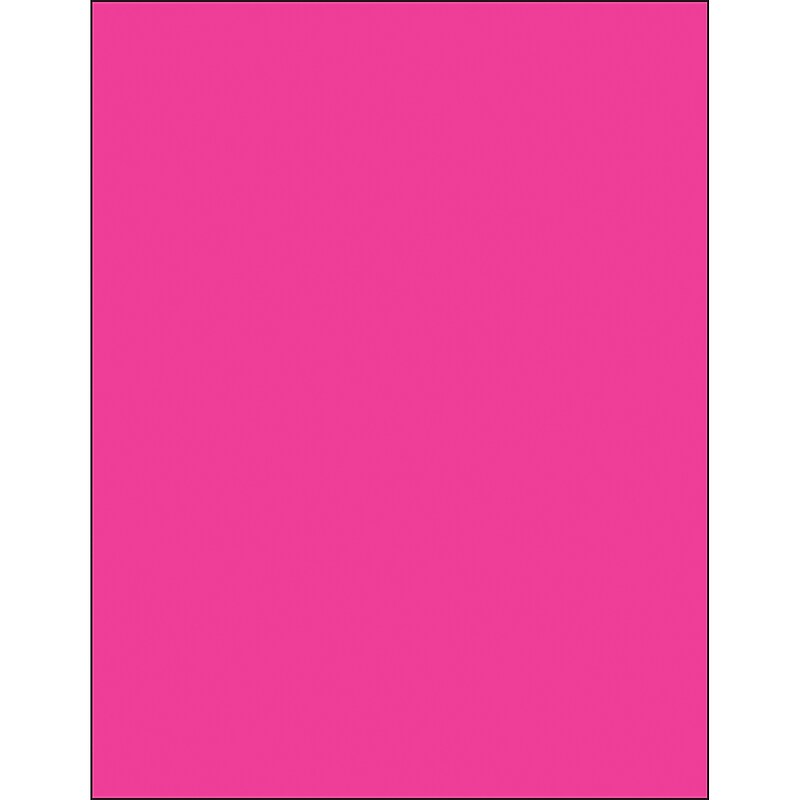 Tape Logic® Removable Rectangle Laser Labels, 8 1/2" x 11", Fluorescent Pink, 100/Case (LL420PK) image 1