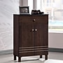 Baxton Studio Felda 35" High Wood Shoe Cabinet with Three Shelves, Dark Brown (2633-6497-STPL)~#|#~sp23138561_sc7