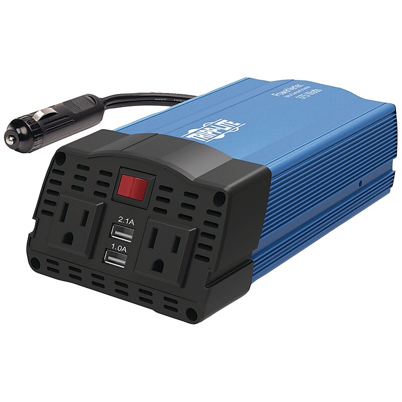 Tripp Lite 375-Watt-Continuous PowerVerter Ultracompact Car Inverter with USB & Battery Cables (PV375USB) image 1