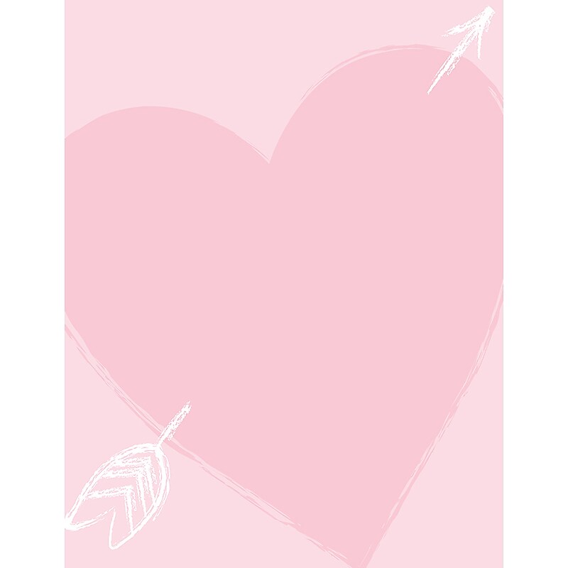 Great Papers! Heart of Love Letterhead, 8.5"H x 11"W, 80 count (2017031) image 1