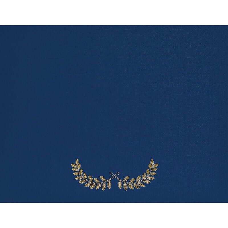 Great Papers Laurel Certificate Holders, 9.34" x 12", Blue/Gold, 5/Pack (2017046) image 1
