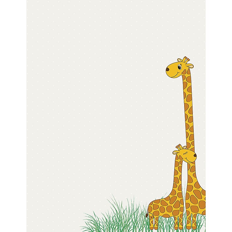 Great Papers! Baby Mama Giraffe Letterhead, 8.5"H x 11"W, 80/Count (2017032) image 1