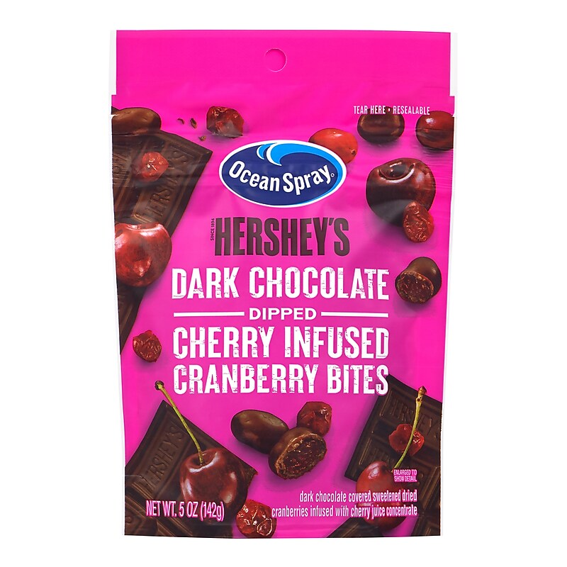 Ocean Spray/Hershey's Dark Choc Dipped Cherry Infused Cranberry Bites, 5.0 oz, 12/Pack (220-02297) image 1
