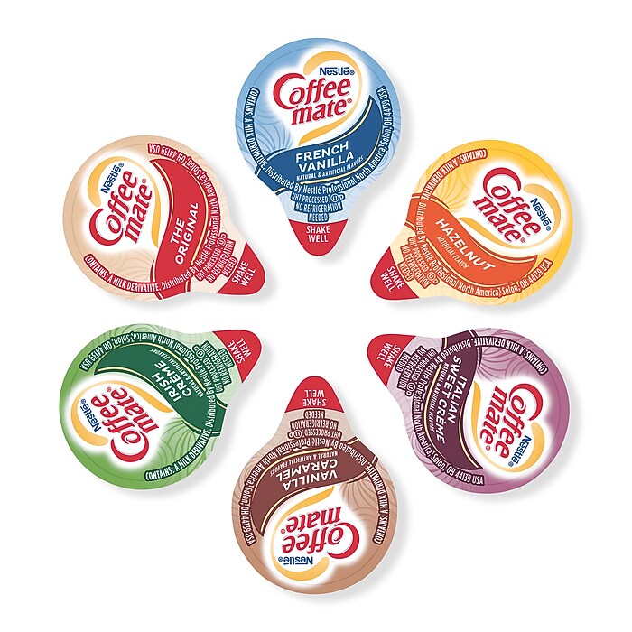Coffee mate Coffee Creamer Variety Pack, 0.375 oz, 180/BX (600
