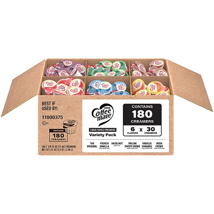 Coffee mate Coffee Creamer Variety Pack, 0.375 oz, 180/BX (600