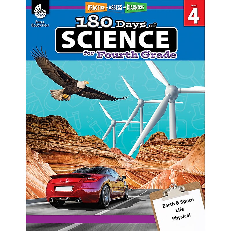 Shell Education 180 Days of Science for Fourth Grade Book (51410) image 1