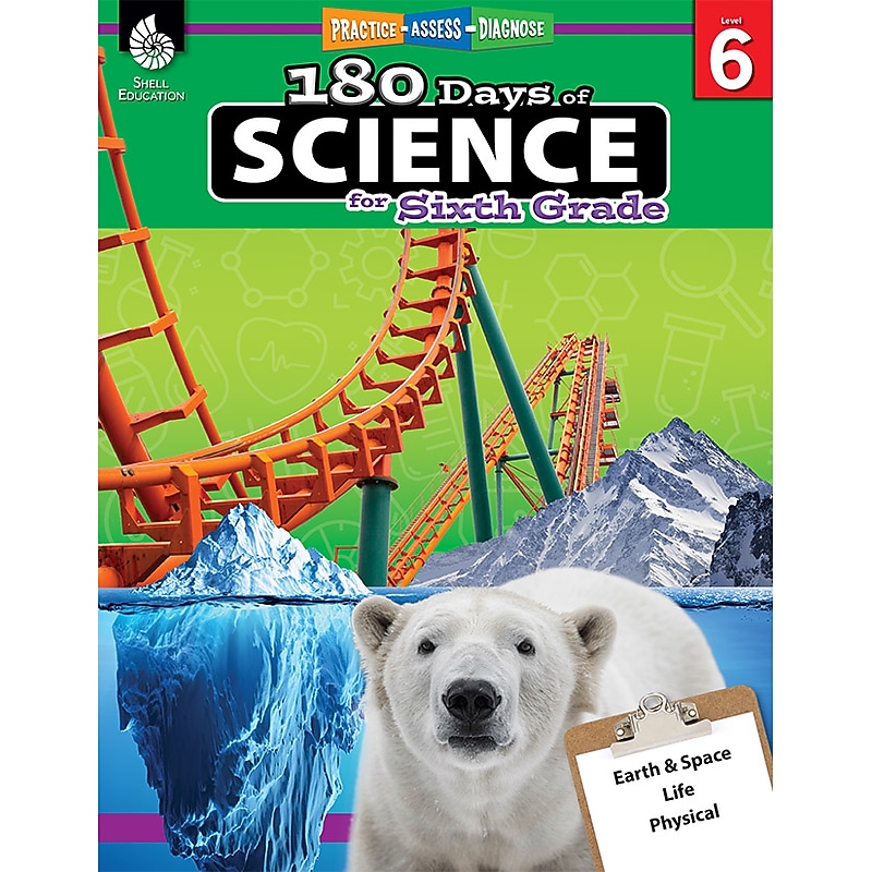 Shell Education 180 Days of Science for Sixth Grade Book (51412) image 1