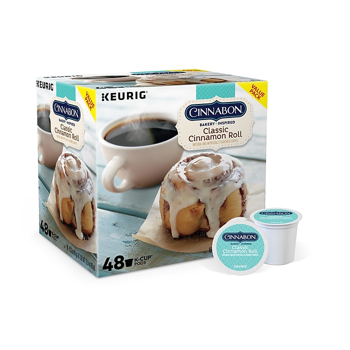 Cinnabon® Classic Cinnamon Roll Coffee, Keurig® K-Cup® Pods, Light Roast, 48/Box (373156)