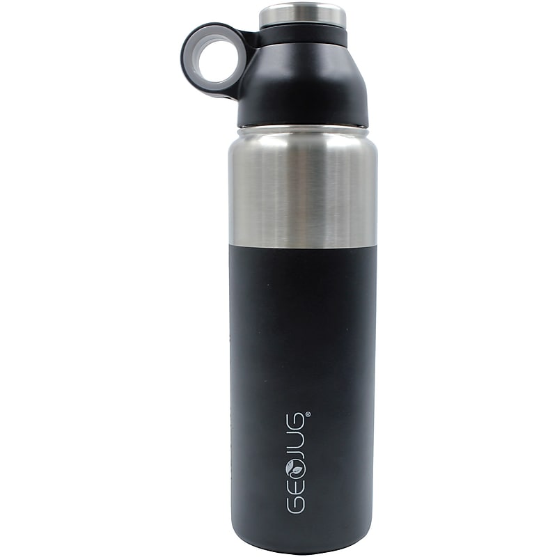 Brentwood Stainless Steel Double Wall Insulated Water Bottle, 24 oz., Black (BTWG1024BK) image 1