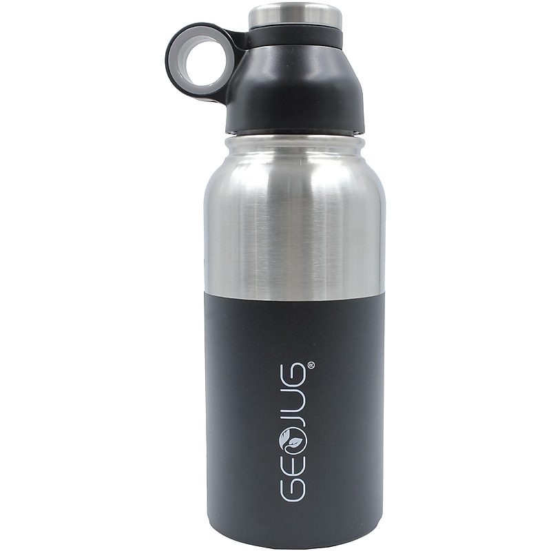 Brentwood Stainless Steel Double Wall Insulated Water Bottle, 32 oz., Black (BTWG1032BK) image 1