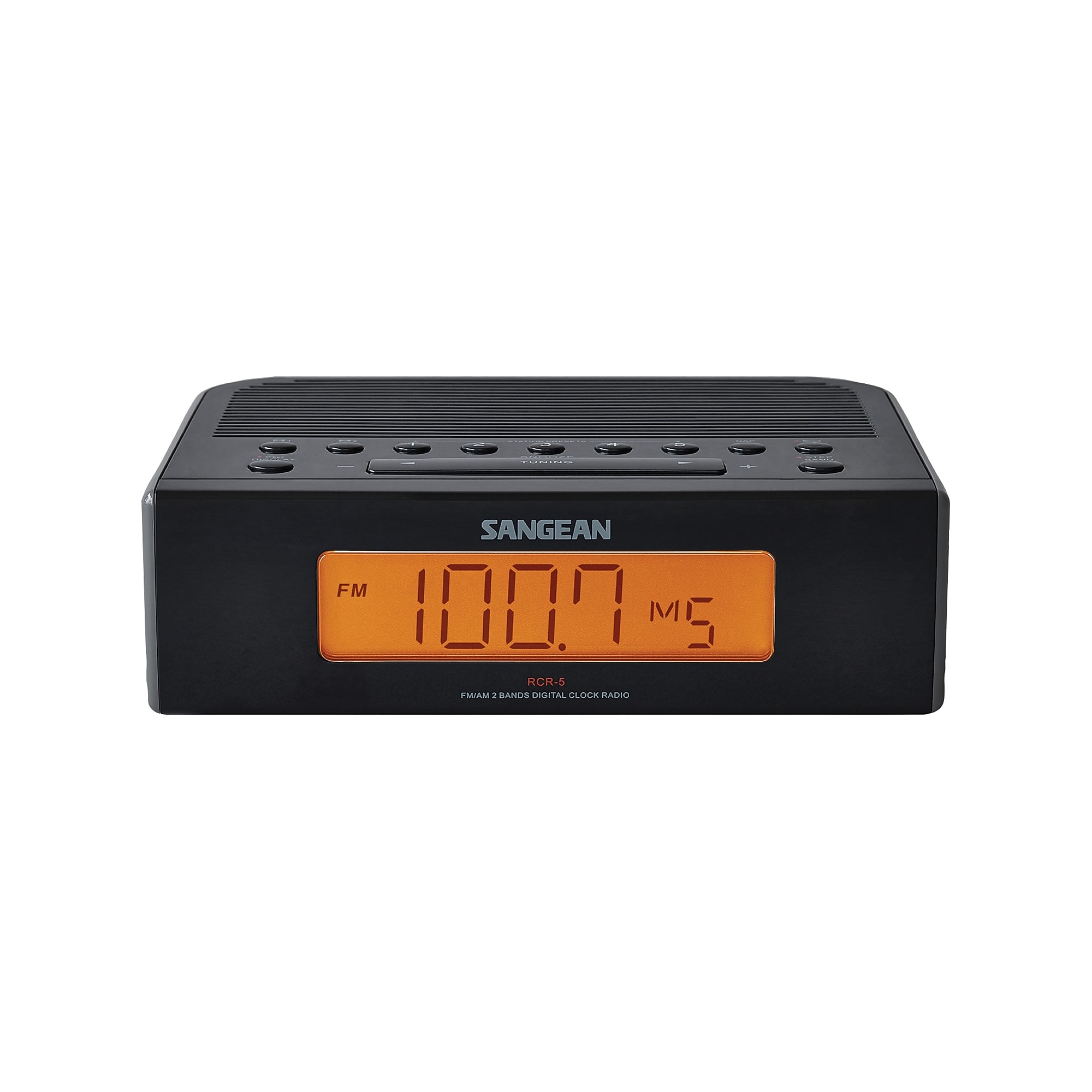 Sangean RCR-5BK AM/FM Digital Tuning Clock Radio, Black (SNGRCR5BK) Sansujyuku sansujyuku.com