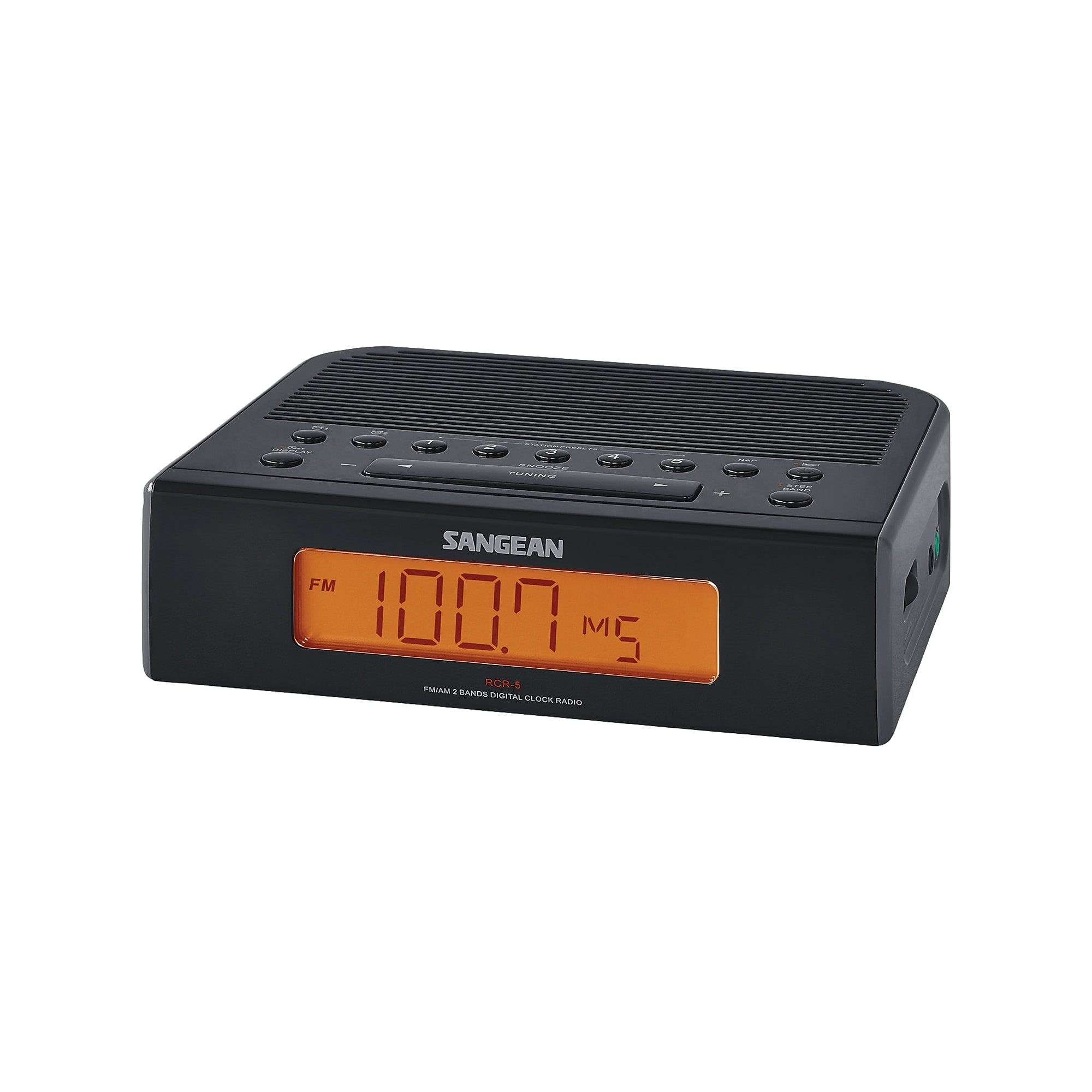 Sangean RCR-5BK AM/FM Digital Tuning Clock Radio, Black (SNGRCR5BK) Sansujyuku sansujyuku.com