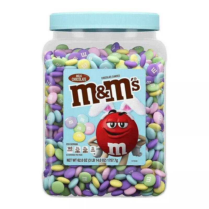 M&M's Milk Chocolate Easter Candies Jar, 62 oz. (220-02343) image 1