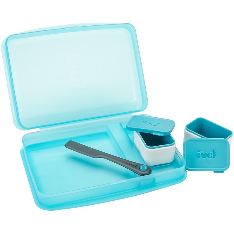 Trudeau Maison Breakfast Bento Box 6"H x 8.25"W x 1.75"D Blue (38709326) image 1