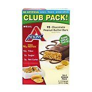 ATKINS High Protein Meal Bars Chocolate Peanut Butter, 2.12 oz, 15 Count (220-00763)