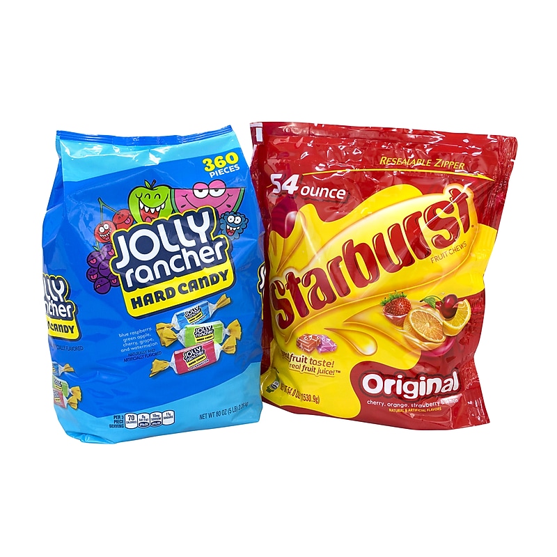 Jolly Rancher and Starburst Assorted Hard Candy Variety Bags, 2/Bundle (600-B0003) image 1