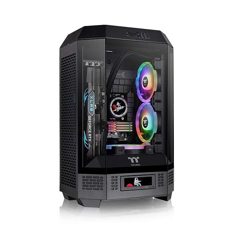 Thermaltake The Tower 300 m-ATX Micro Tower Gaming Computer Case, Black (CA-1Y4-00S1WN-00) image 1