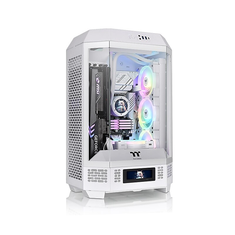 Thermaltake The Tower 300 m-ATX Micro Tower Gaming Computer Case, Snow (CA-1Y4-00S6WN-00) image 1