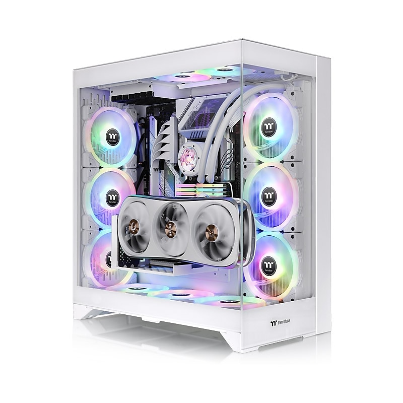 Thermaltake CTE E600 MX Mini ITX Mid Tower Gaming Computer Case, Snow (CA-1Y3-00M6WN-00) image 1