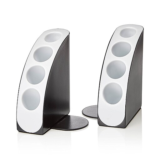 Shop Staples For Adiroffice Black White Smart Quarter Bookends