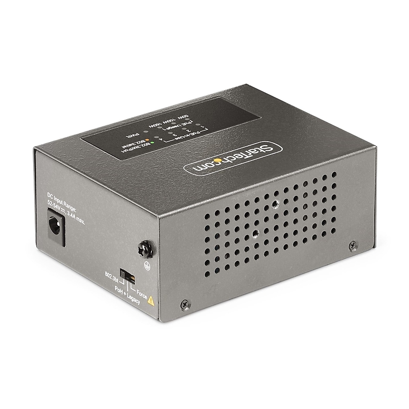 StarTech 4-Port Multi-Gigabit PoE++ Injector Unmanaged, 5/2.5/1G Ethernet, 160 Watts Power Budget  (AS445CPOEINJE) image 1