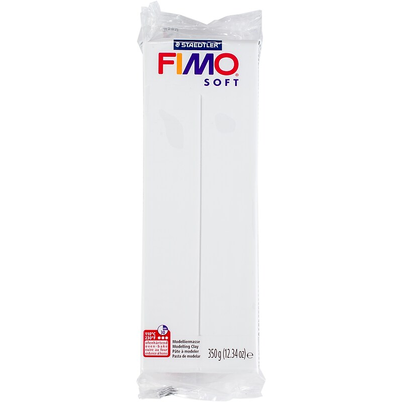 Staedtler White Fimo Soft Polymer Clay 12.34oz (8022-0) image 1
