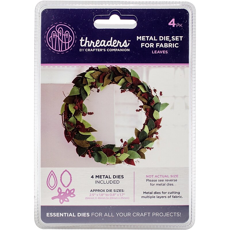 Crafter's Companion Leaves Gemini Threaders Metal Fabric Die (THMD19) image 1