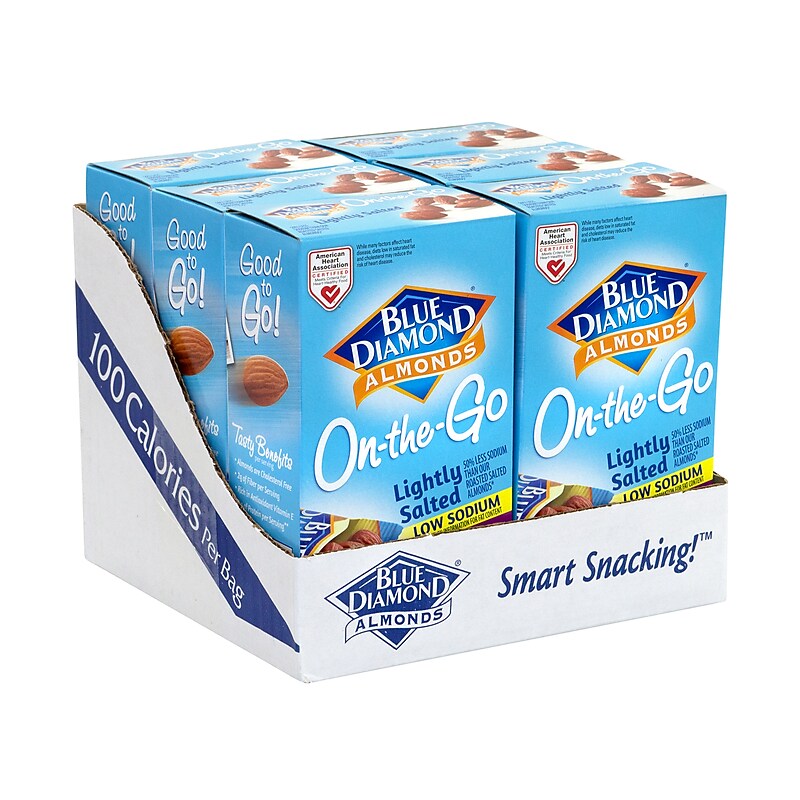 Blue Diamond Lightly Salted Almonds, 0.63 oz., 7 Bags/Pack, 6/Pack (220-00795) image 1