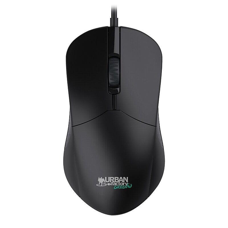 Urban Factory CYCLEE Eco-Designed Ambidextrous Computer Mouse, Black (GWM01UF) image 1