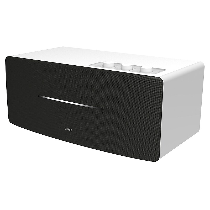 Edifier Wireless Bluetooth 70W Amplified Integrated Desktop Stereo Speaker with Remote, White (D12) image 1