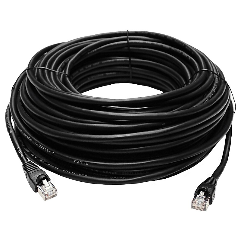 Lorex CAT-6 Outdoor Extension Cable for IP Cameras, 300-ft., Black (CBL300C6RXU) image 1