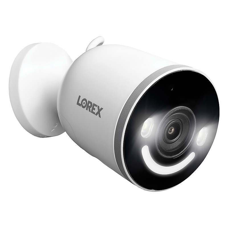 Lorex 4K Indoor/Outdoor Wi-Fi Security Camera with Smart Security Lighting, White (W881AAD-E) image 1