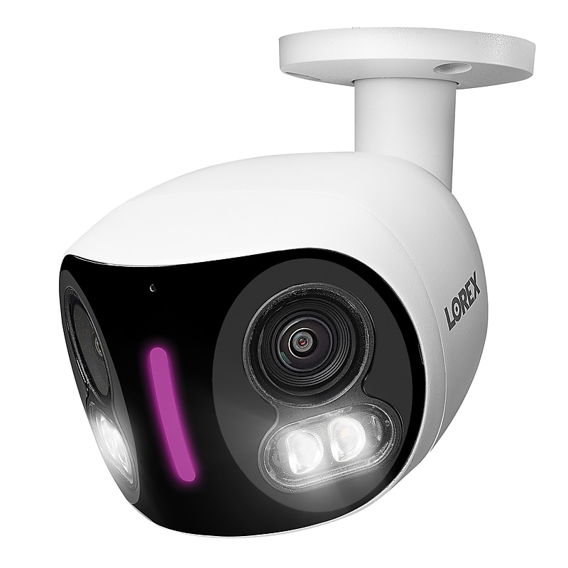 Lorex Wi-Fi 4K Dual-Lens Smart Security Camera with Smart Security Lighting, White (W891UAD-E) image 1