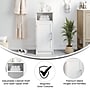Flash Furniture Vega 34" Bathroom Storage Cabinet Organizer with 3 Shelves, White (FSVEGABATH3WH)~#|#~sp234124828_sc7