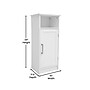 Flash Furniture Vega 34" Bathroom Storage Cabinet Organizer with 3 Shelves, White (FSVEGABATH3WH)~#|#~sp234124830_sc7